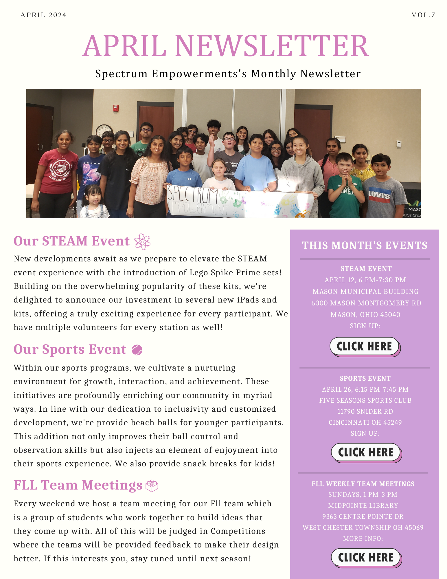 Spectrum Empowerment Newsletter April 2024